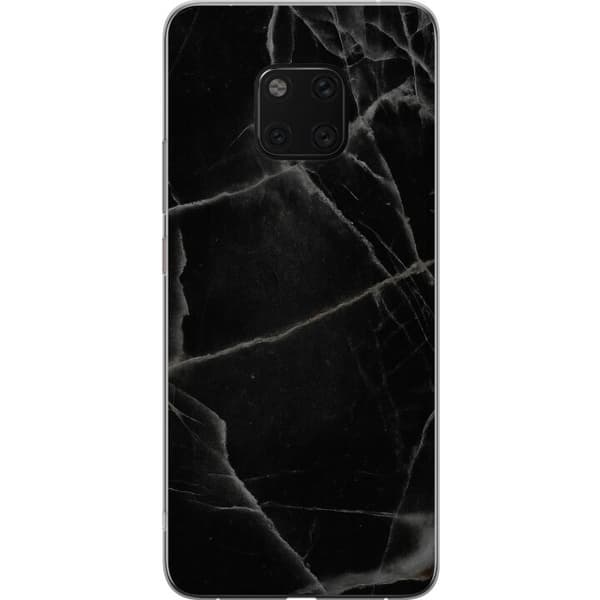 Huawei Mate 20 Pro Genomskinligt Skal Svart marmor