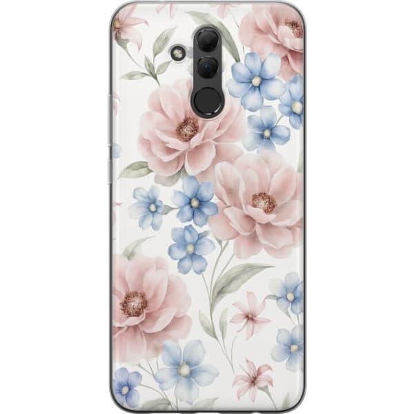 Huawei Mate 20 lite Gjennomsiktig deksel Romantiske blomster