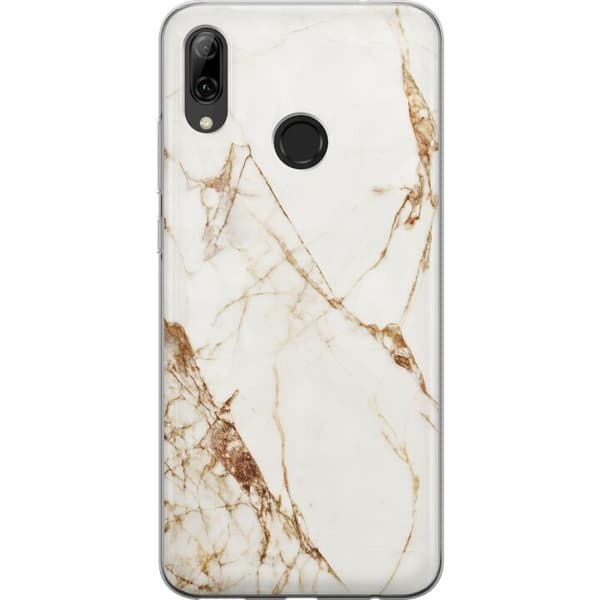Huawei P smart 2019 Gennemsigtig cover Hvid marmor