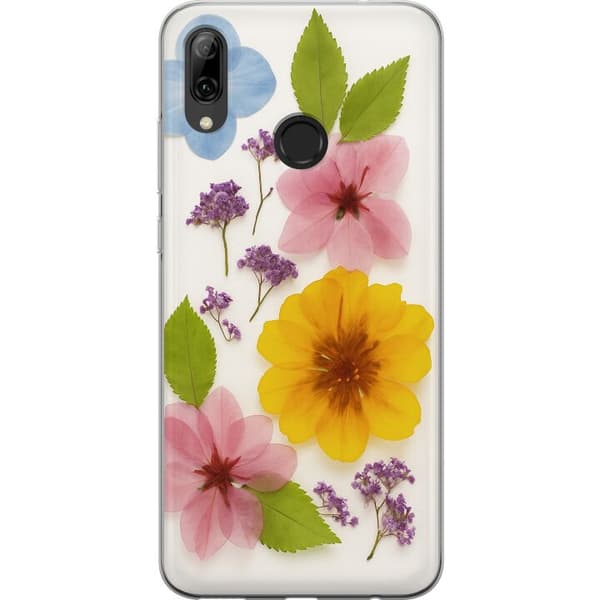 Huawei P smart 2019 Gennemsigtig cover Pressede blomster