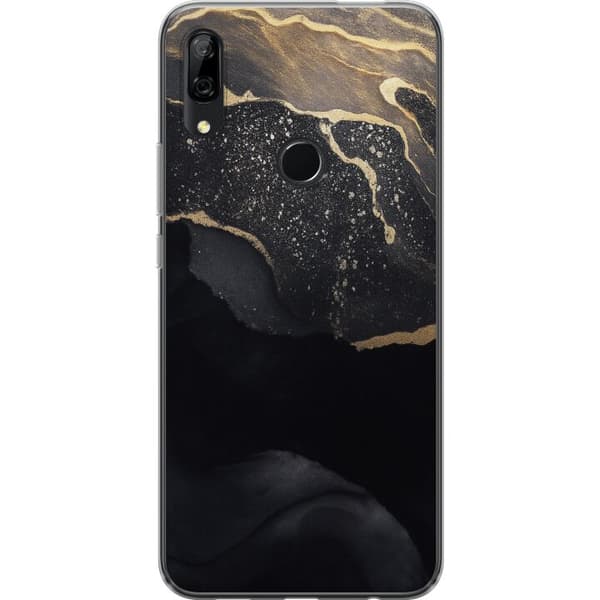 Huawei P Smart Z Gjennomsiktig deksel Svart gull abstrakt