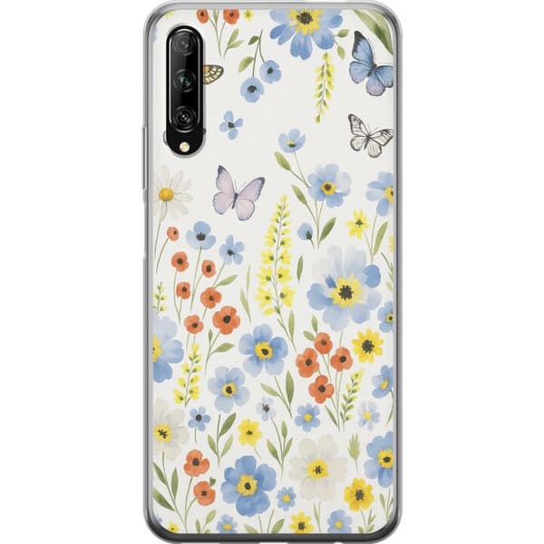 Huawei P smart Pro 2019 Läpinäkyvä kuori Kesäkukat
