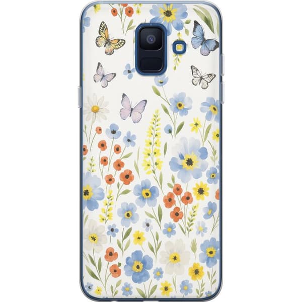 Samsung Galaxy A6 (2018) Genomskinligt Skal Sommarblommor