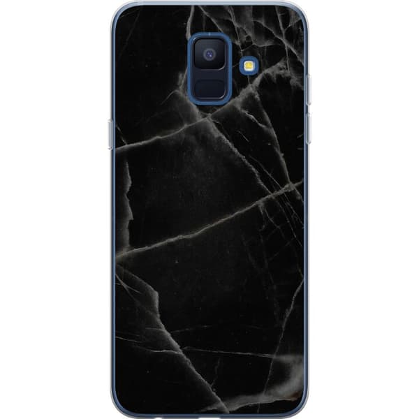 Samsung Galaxy A6 (2018) Gjennomsiktig deksel Svart marmor