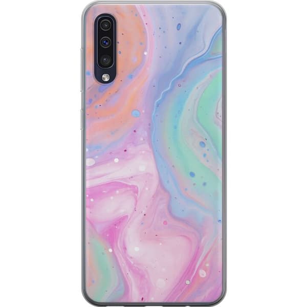 Samsung Galaxy A50 Gennemsigtig cover Pastelmarmor