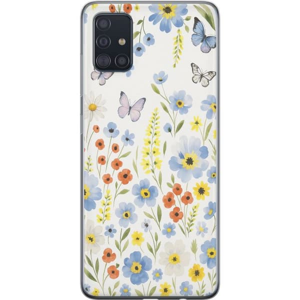 Samsung Galaxy A51 Gjennomsiktig deksel Sommerblomster