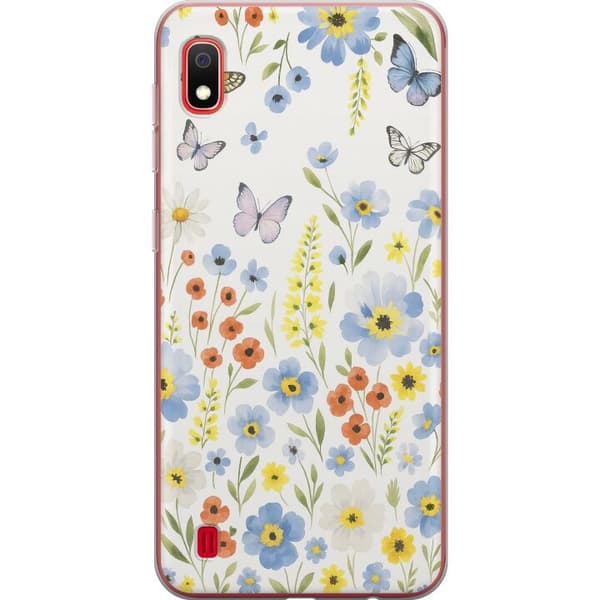 Samsung Galaxy A10 Gjennomsiktig deksel Sommerblomster