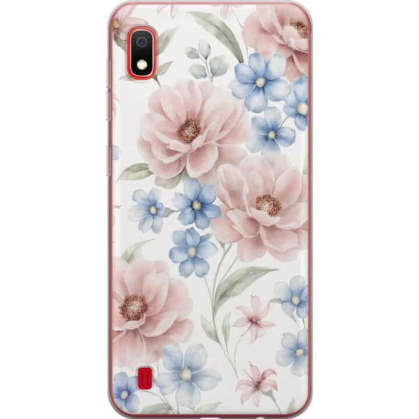 Samsung Galaxy A10 Gjennomsiktig deksel Romantiske blomster