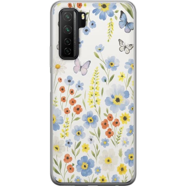 Huawei P40 lite 5G Gjennomsiktig deksel Sommerblomster