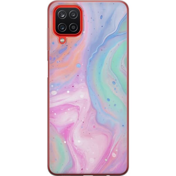 Samsung Galaxy A12 Läpinäkyvä kuori Pastellimarmori