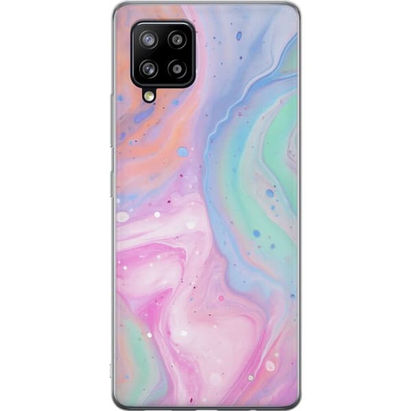 Samsung Galaxy A42 5G Gennemsigtig cover Pastelmarmor