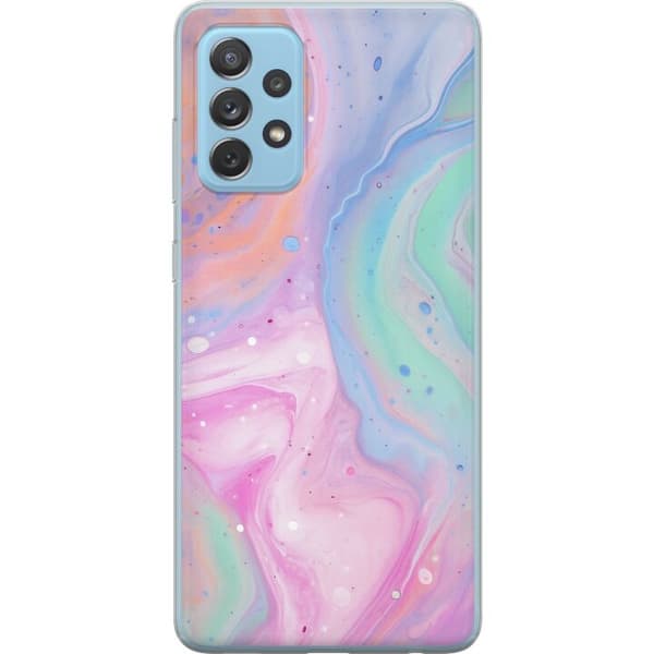 Samsung Galaxy A52 5G Gennemsigtig cover Pastelmarmor