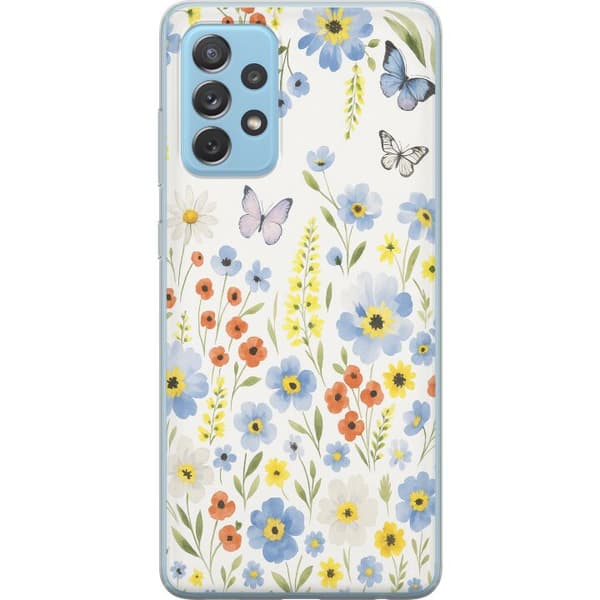 Samsung Galaxy A52 5G Genomskinligt Skal Sommarblommor