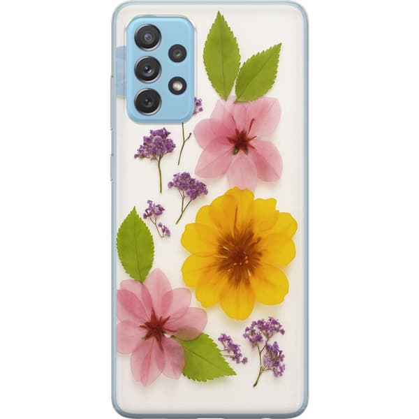 Samsung Galaxy A52 5G Gjennomsiktig deksel Pressede blomster