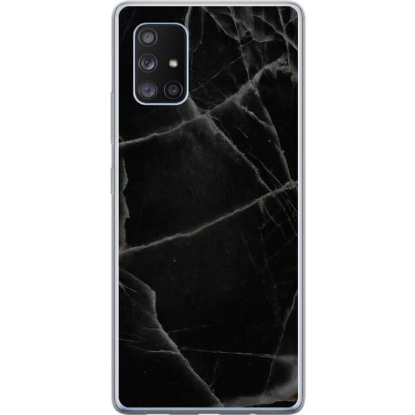 Samsung Galaxy A71 5G Gennemsigtig cover Sort marmor