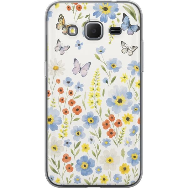 Samsung Galaxy Core Prime Gjennomsiktig deksel Sommerblomster