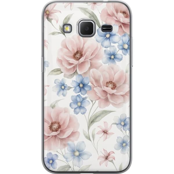 Samsung Galaxy Core Prime Gjennomsiktig deksel Romantiske blomster