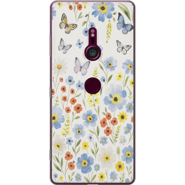Sony Xperia XZ3 Genomskinligt Skal Sommarblommor