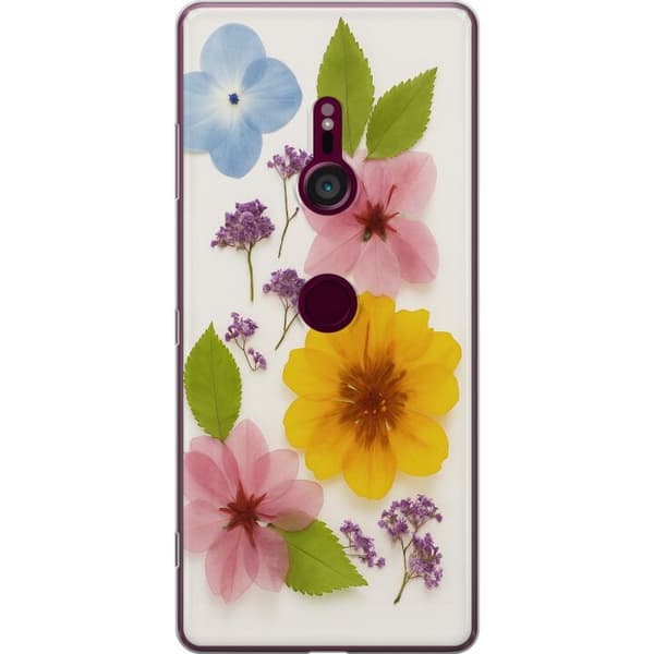 Sony Xperia XZ3 Gjennomsiktig deksel Pressede blomster