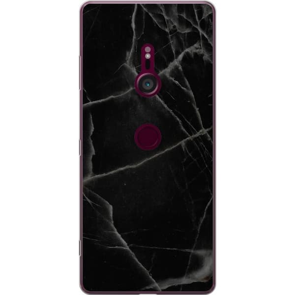 Sony Xperia XZ3 Genomskinligt Skal Svart marmor