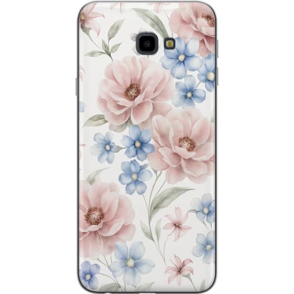 Samsung Galaxy J4+ Gjennomsiktig deksel Romantiske blomster