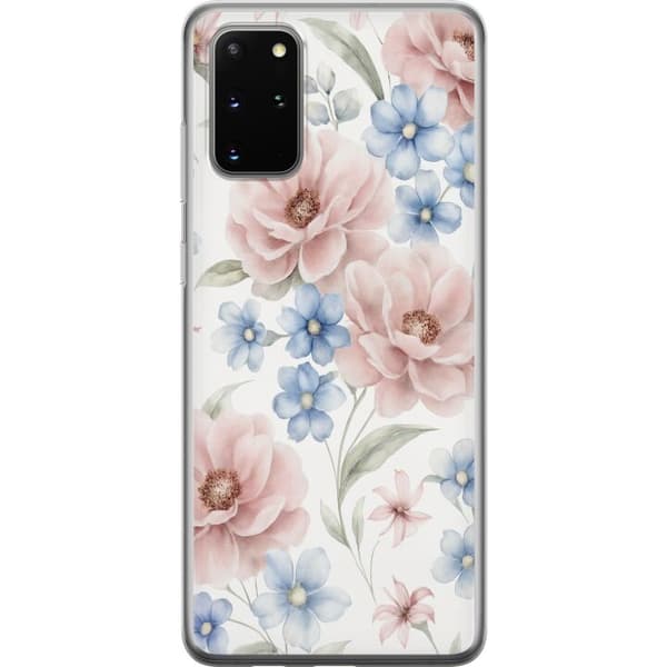 Samsung Galaxy S20+ Läpinäkyvä kuori Romanttiset kukat