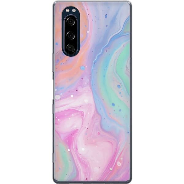 Sony Xperia 5 Gennemsigtig cover Pastelmarmor