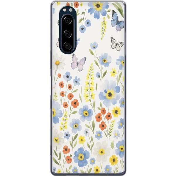 Sony Xperia 5 Gjennomsiktig deksel Sommerblomster
