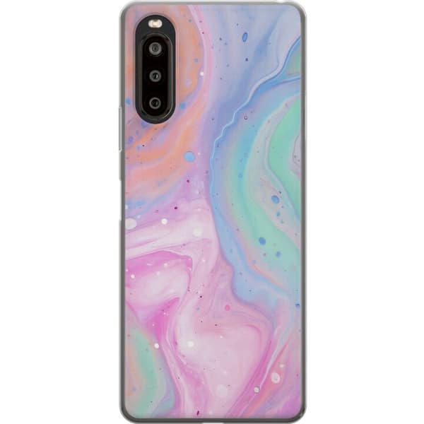 Sony Xperia 10 II Läpinäkyvä kuori Pastellimarmori