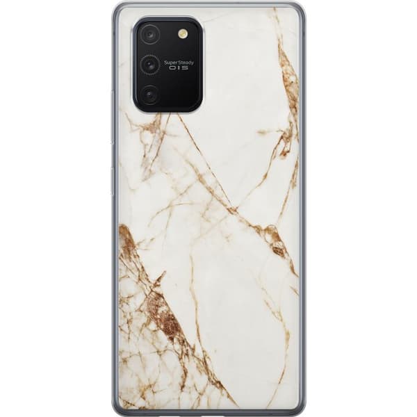 Samsung Galaxy S10 Lite Gennemsigtig cover Hvid marmor