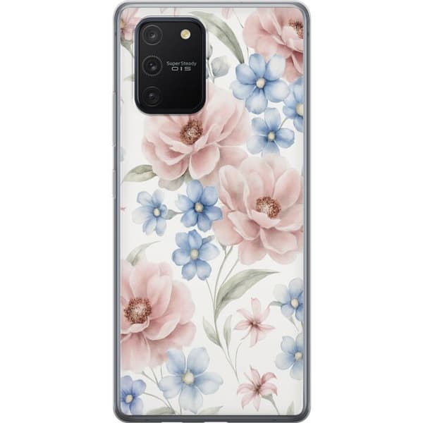 Samsung Galaxy S10 Lite Genomskinligt Skal Romantiska blommor
