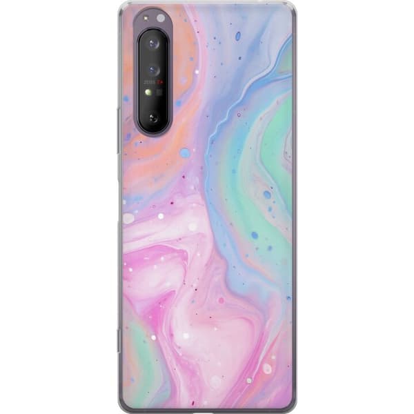 Sony Xperia 1 II Läpinäkyvä kuori Pastellimarmori