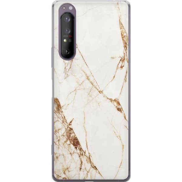 Sony Xperia 1 II Genomskinligt Skal Vit marmor