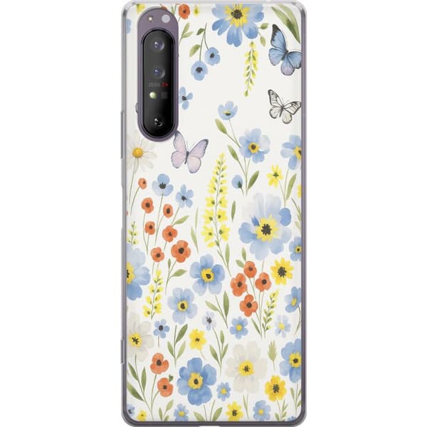 Sony Xperia 1 II Gjennomsiktig deksel Sommerblomster