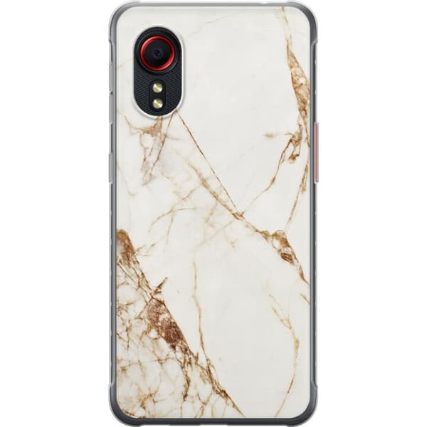 Samsung Galaxy Xcover 5 Genomskinligt Skal Vit marmor