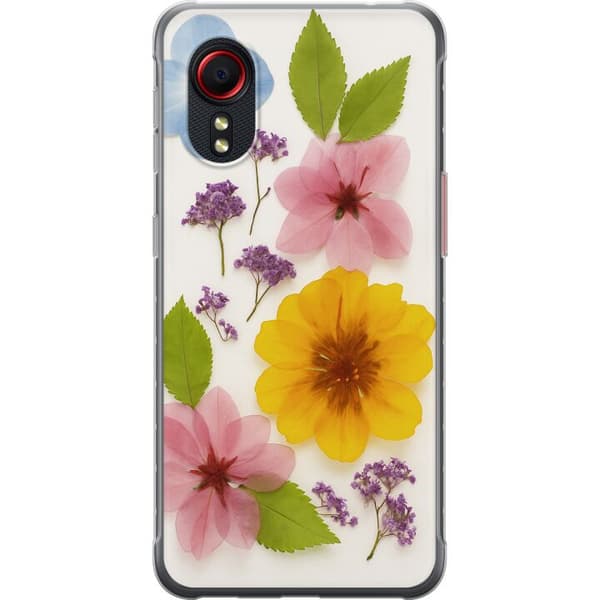 Samsung Galaxy Xcover 5 Gennemsigtig cover Pressede blomster