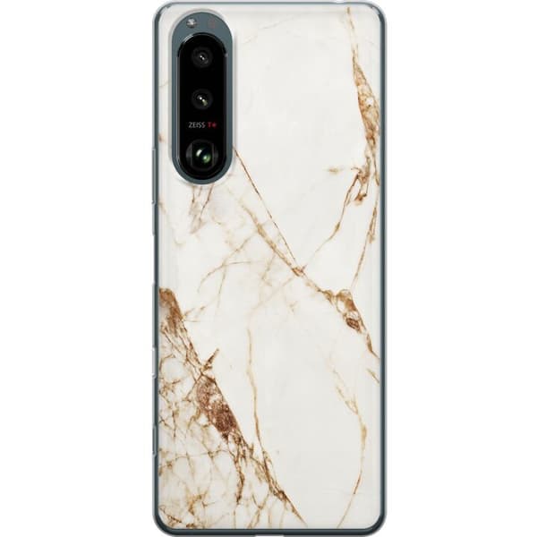 Sony Xperia 5 III Läpinäkyvä kuori Valkoinen marmori