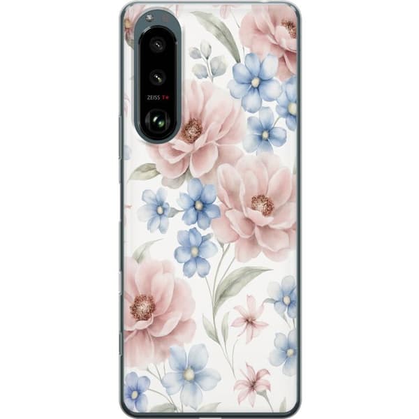 Sony Xperia 5 III Genomskinligt Skal Romantiska blommor