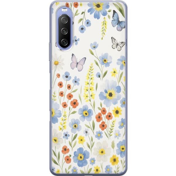 Sony Xperia 10 III Gjennomsiktig deksel Sommerblomster