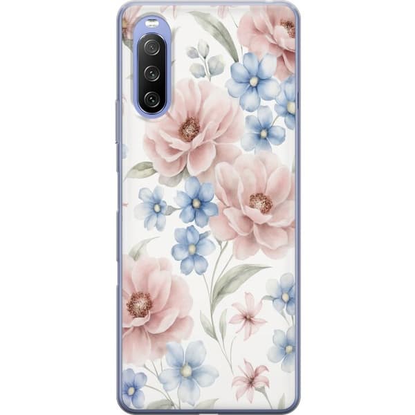 Sony Xperia 10 III Gjennomsiktig deksel Romantiske blomster
