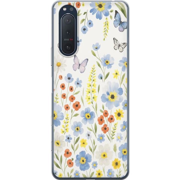 Sony Xperia 5 II Gennemsigtig cover Sommerblomster