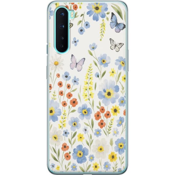 OnePlus Nord Gjennomsiktig deksel Sommerblomster