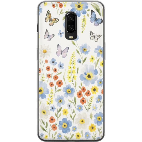 OnePlus 6T Gjennomsiktig deksel Sommerblomster
