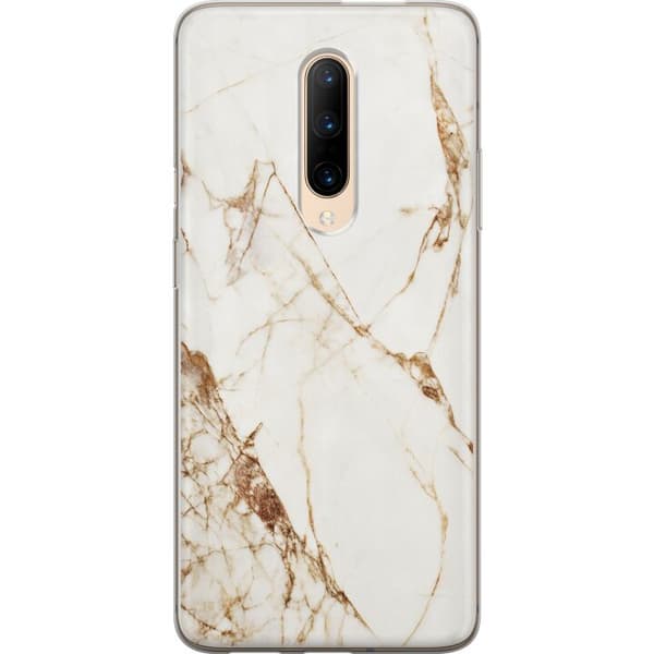 OnePlus 7 Pro Gjennomsiktig deksel Hvit marmor