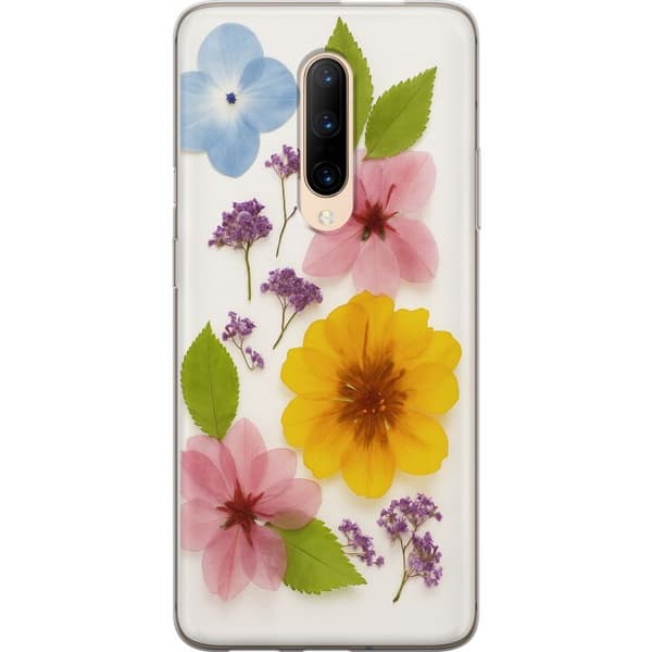 OnePlus 7 Pro Gennemsigtig cover Pressede blomster