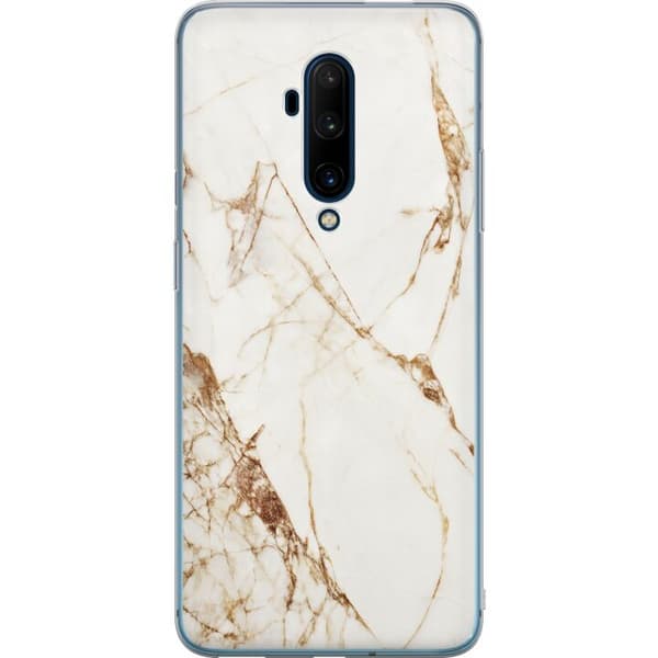 OnePlus 7T Pro Gennemsigtig cover Hvid marmor