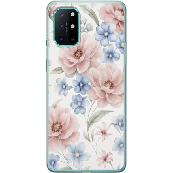 OnePlus 8T Gjennomsiktig deksel Romantiske blomster