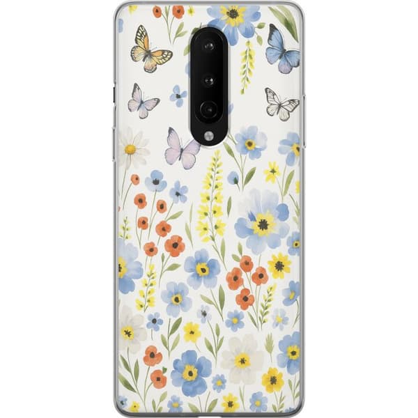 OnePlus 8 Gennemsigtig cover Sommerblomster