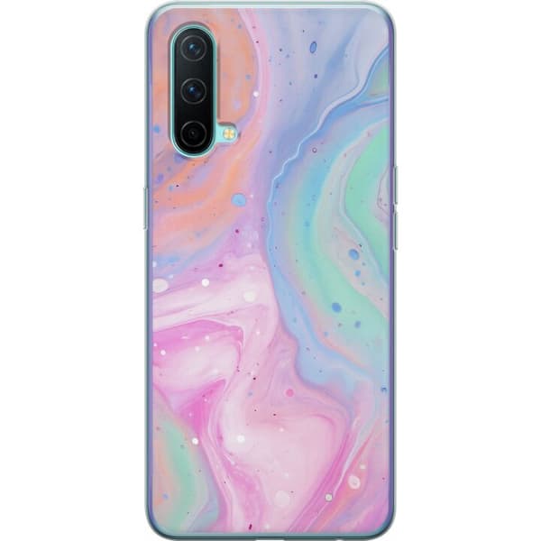 OnePlus Nord CE 5G Genomskinligt Skal Pastellmarmor
