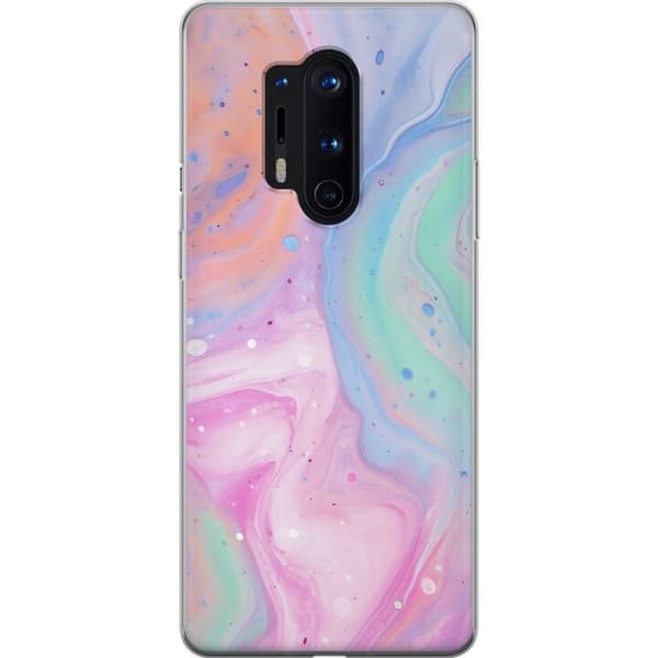 OnePlus 8 Pro Gennemsigtig cover Pastelmarmor